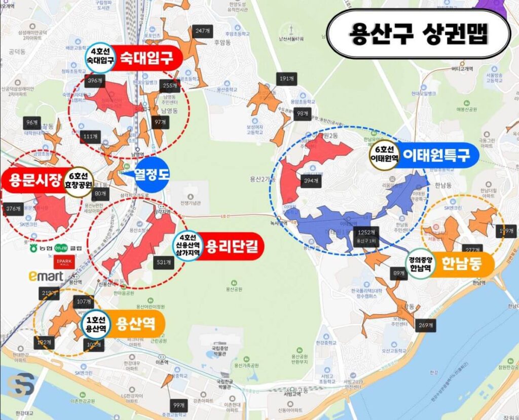 용산구 상권map