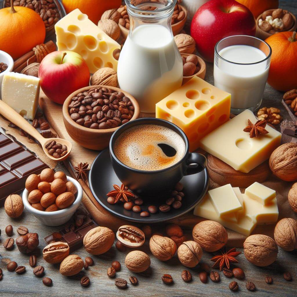 커피와 궁합이 맞는 음식 5가지:우유,버터,치즈,견과류,초콜릿,과일