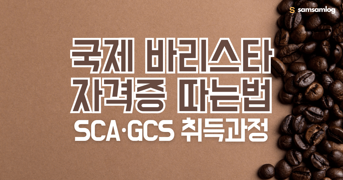바리스타 자격증 따는법-SCA자격증-GCS자격증-취득과정-총정리