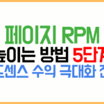 페이지 RPM 높이는 방법 5단계-애드센스 수익 극대화 전략